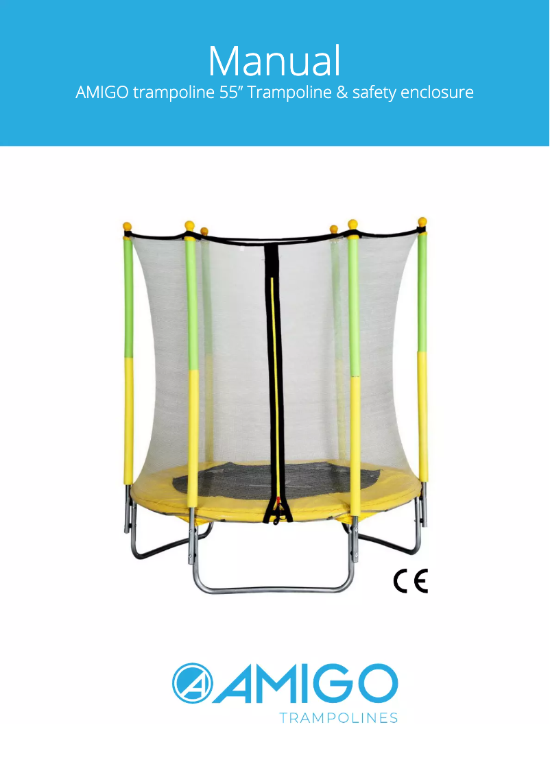 Page 1 de la notice Manuel utilisateur Amigo trampoline 55"