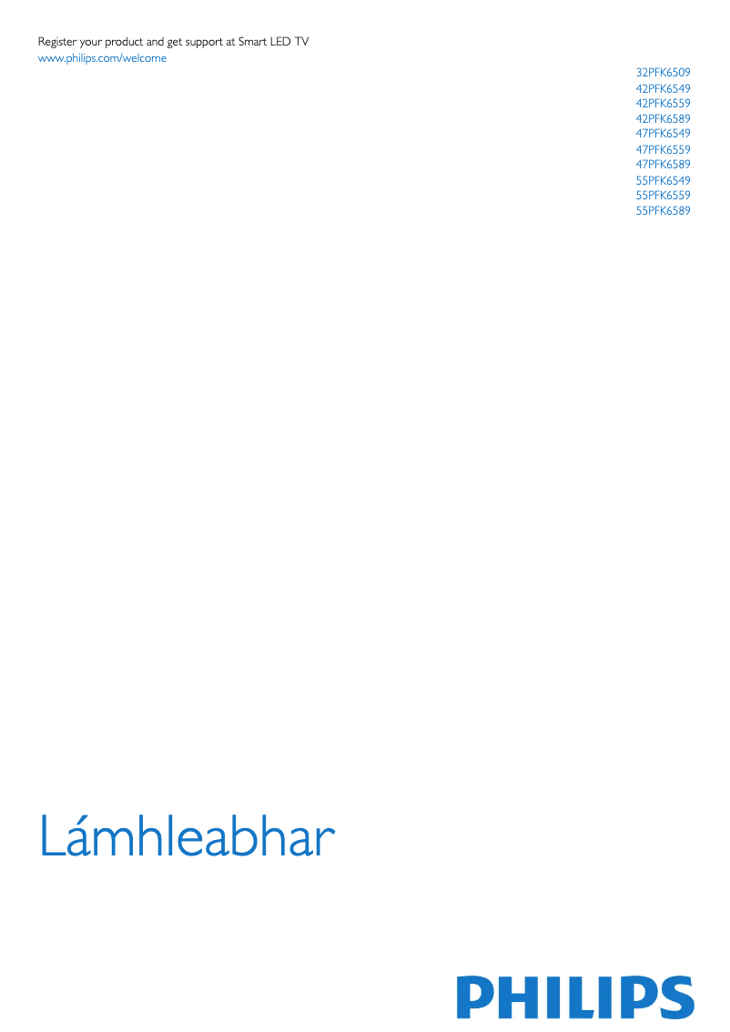 Page 1 de la notice Manuel utilisateur Philips 6000 series 55PFK6559