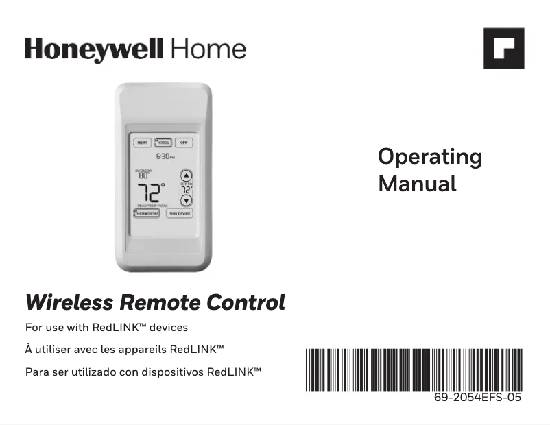 Page 1 de la notice Manuel utilisateur Honeywell FocusPro TH6320R