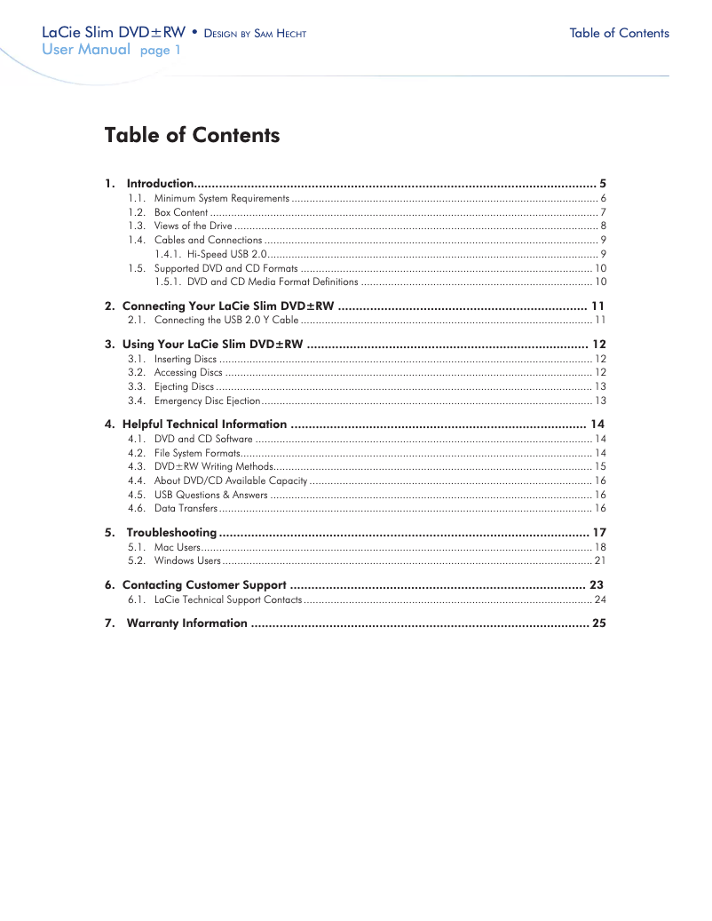 Image de la première page du manuel de l'appareil Slim DVD±RW