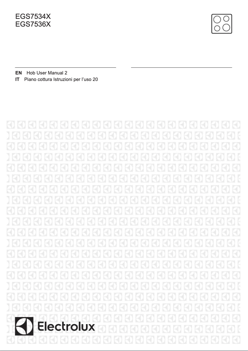 Page n°1 - Manuel utilisateur Electrolux EGS7536X