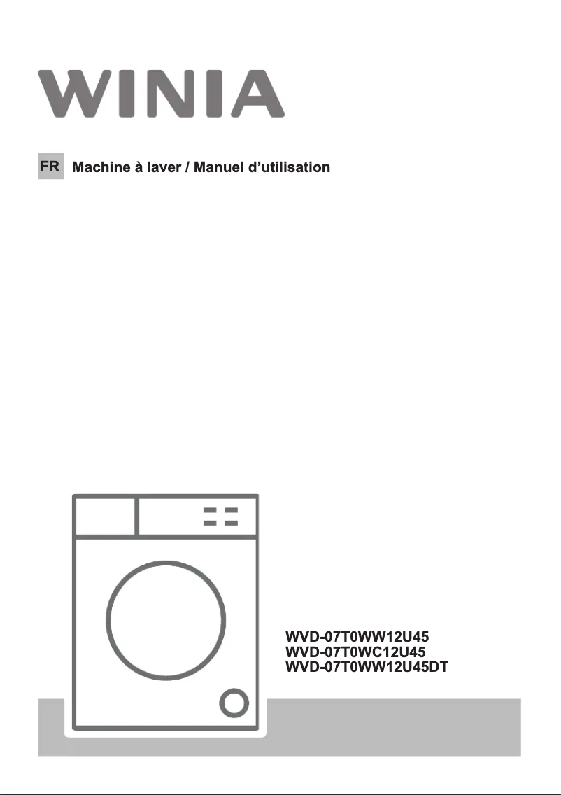 Page n°1 - Manuel utilisateur Winia WVD-07T0WC12U45