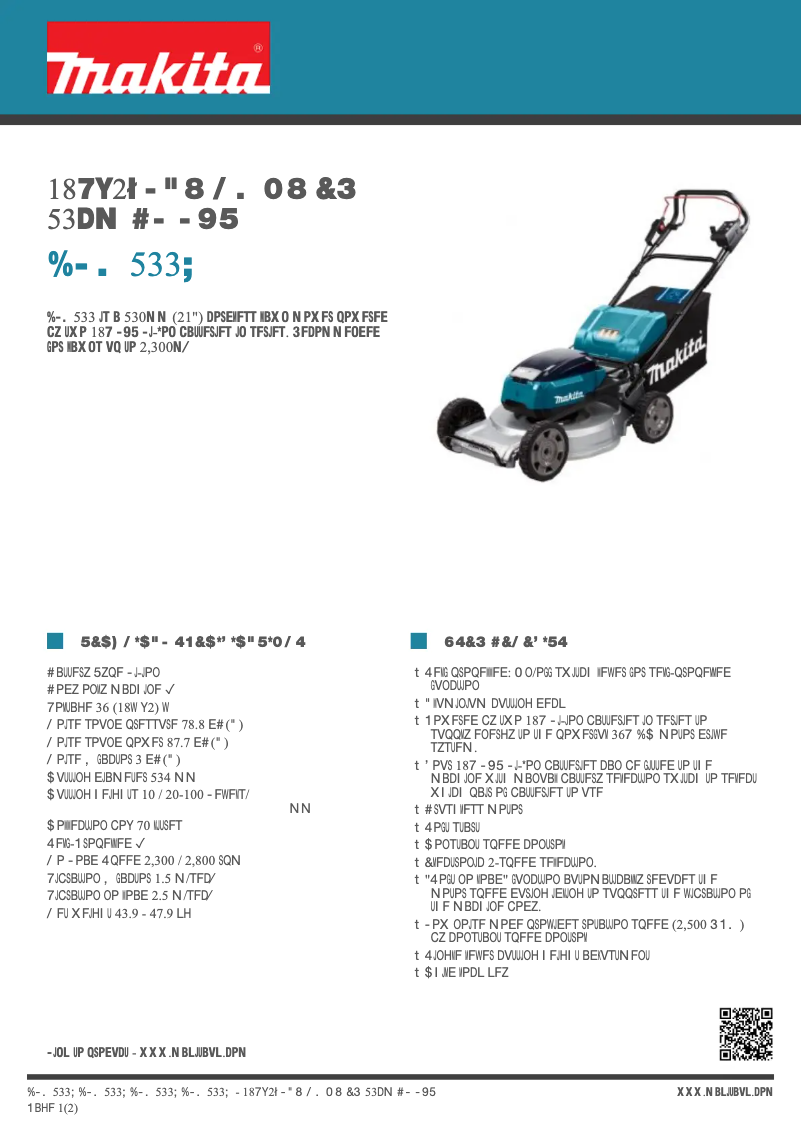 Image de la première page du manuel de l'appareil DLM533Z