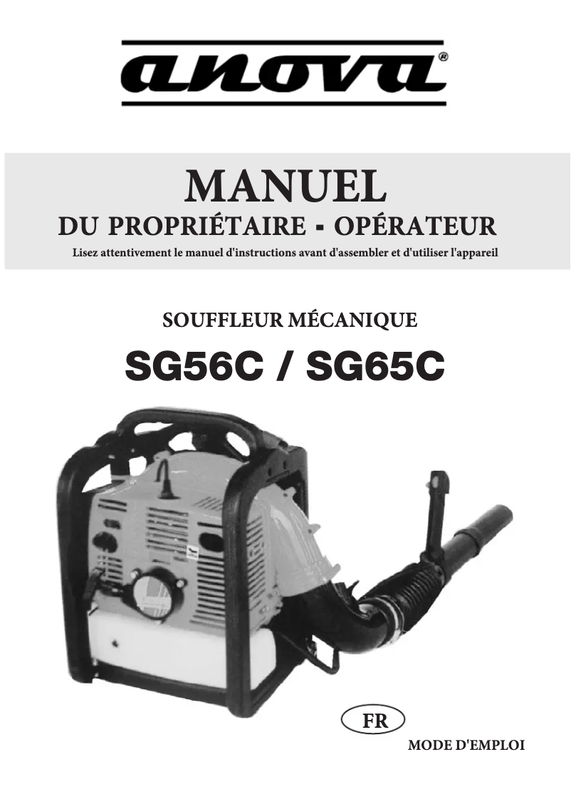 Imagen de la primera página del manual del dispositivo SG65C