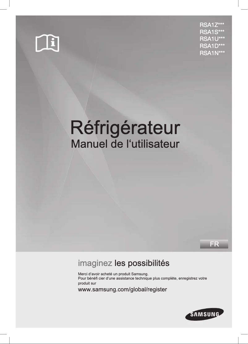 Page 1 de la notice Manuel utilisateur Samsung RSA1WHPE