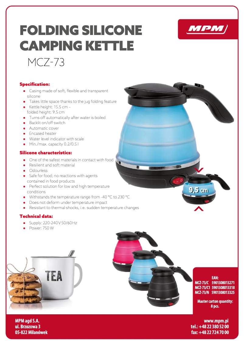 Page 1 de la notice Fiche technique MPM MCZ-73