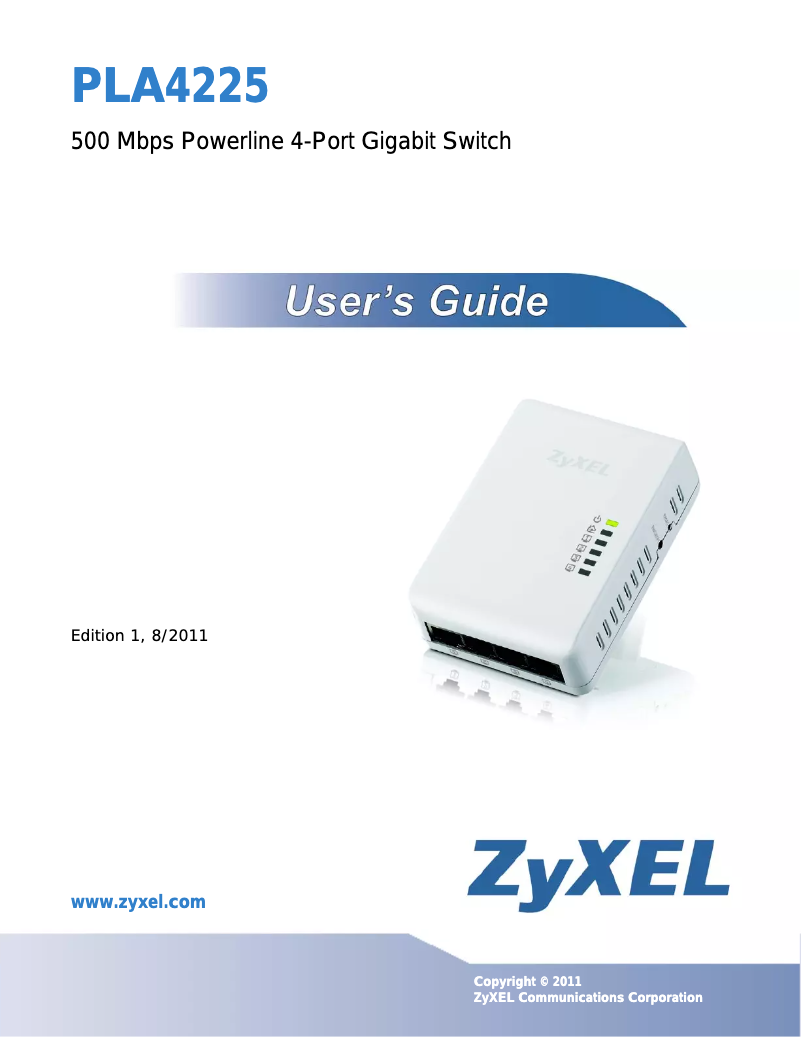 Image de la première page du manuel de l'appareil PLA4225