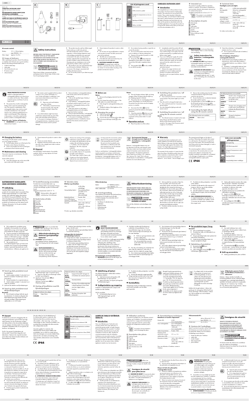 Page n°1 - Manuel utilisateur Livarno Lux HG04726