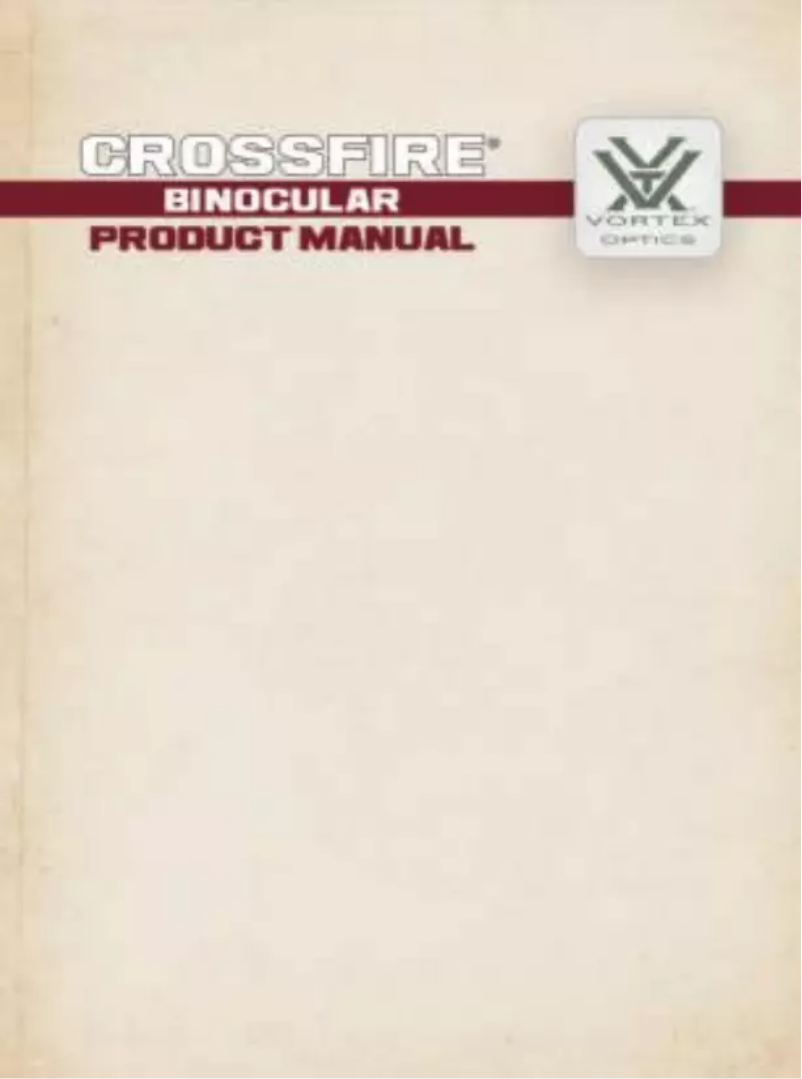 Page 1 de la notice Manuel utilisateur Vortex Crossfire