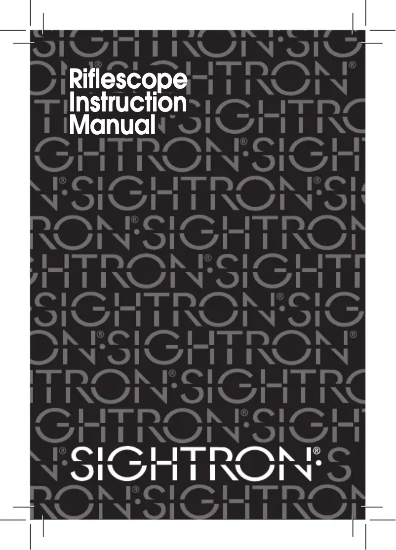 Page 1 de la notice Manuel utilisateur Sightron SIII