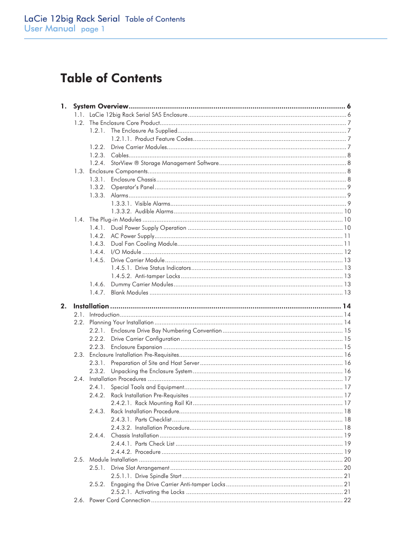 Image de la première page du manuel de l'appareil 12big Rack Serial