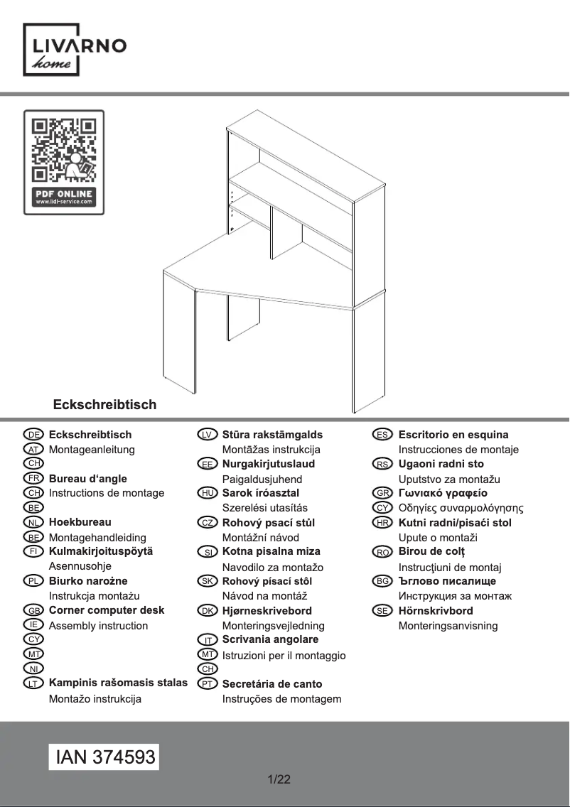 Página 1 del manual Manual de usuario Livarno Lux IAN 374593