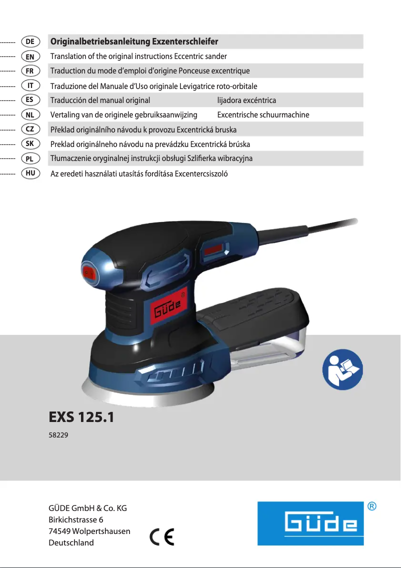 Page 1 de la notice Manuel utilisateur Güde EXS 125.1