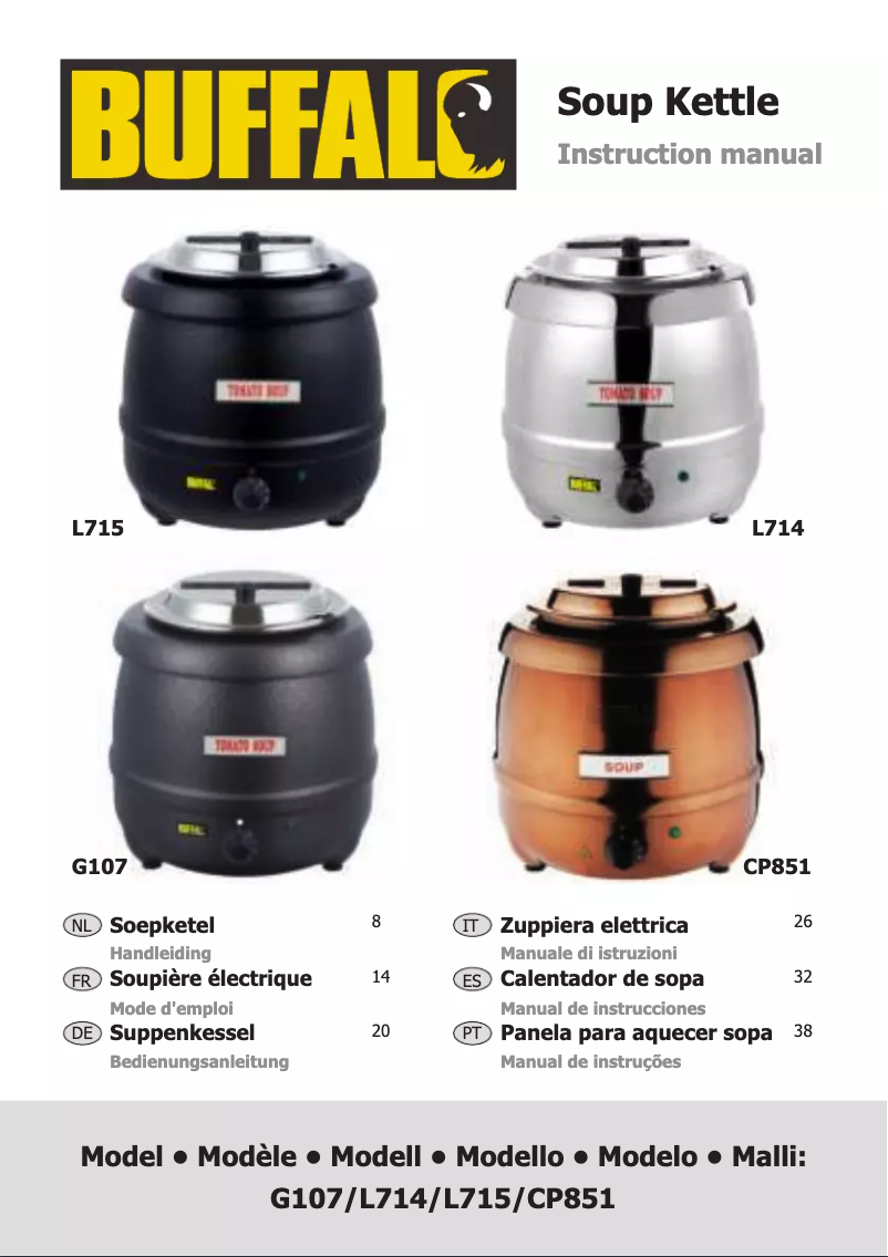 Image de la première page du manuel de l'appareil L715