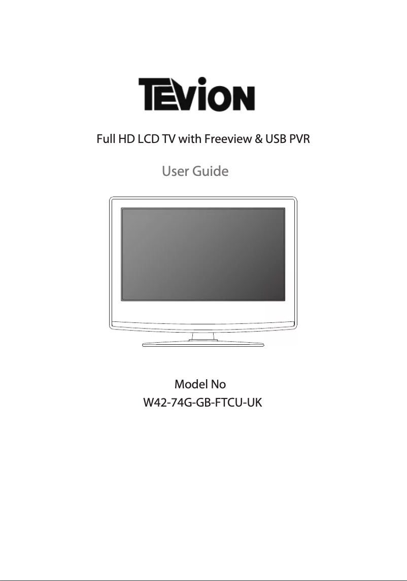 Page 1 de la notice Manuel utilisateur Tevion W42-74G-GB-FTCUP-UK