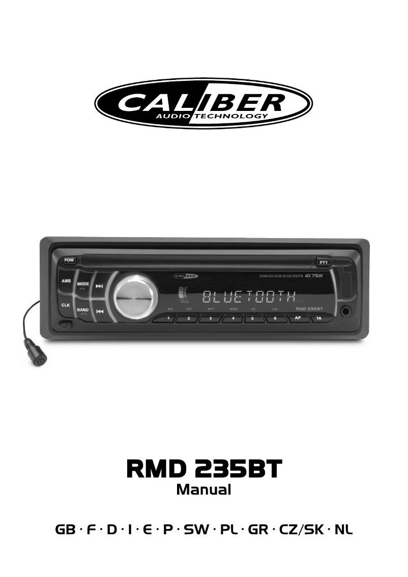 Page n°1 - Manuel utilisateur Caliber RMD235BT