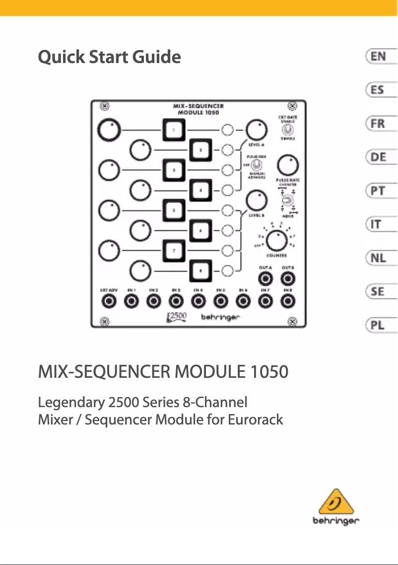 Image de la première page du manuel de l'appareil Mix-Sequencer Module 1050