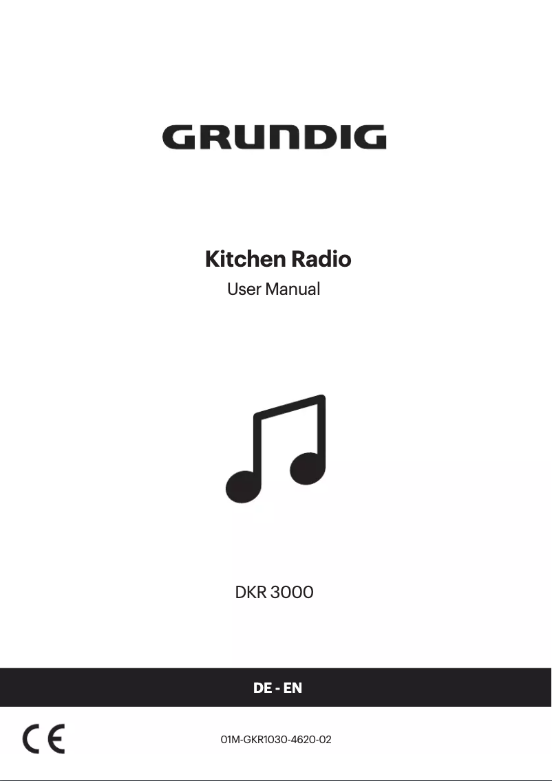 Page 1 de la notice Manuel utilisateur Grundig DKR 3000 BT DAB+