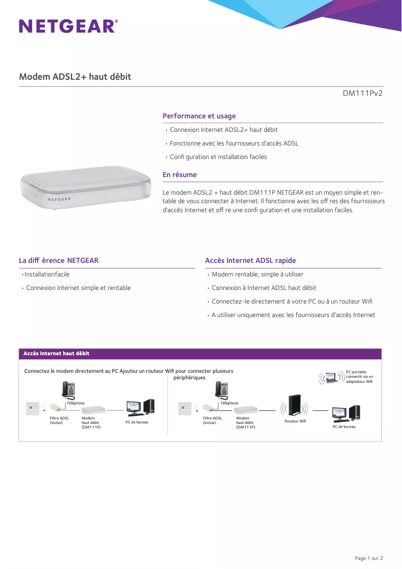 Image de la première page du manuel de l'appareil DM111Pv2