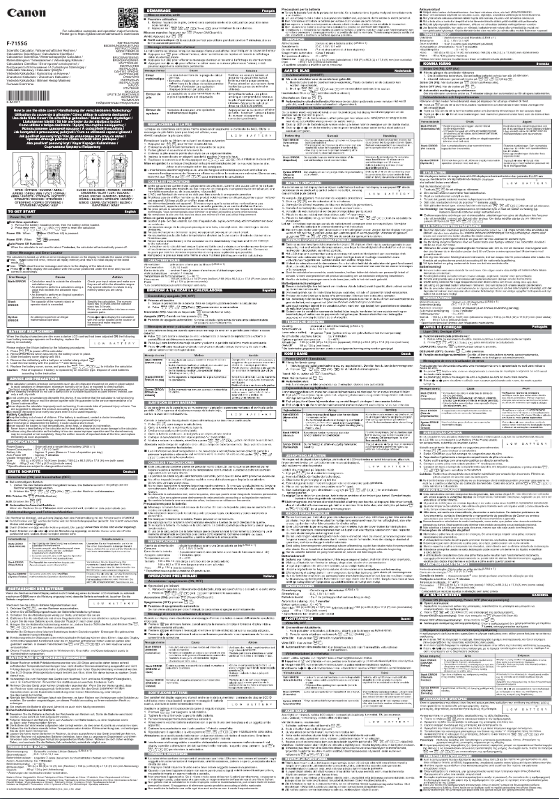 Página 1 del manual Manual de usuario Canon F-715SG