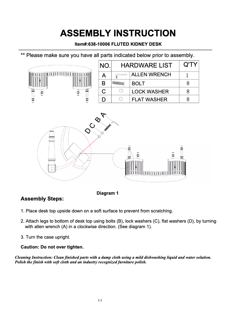 Page n°1 - Manuel utilisateur Hooker 638-10006