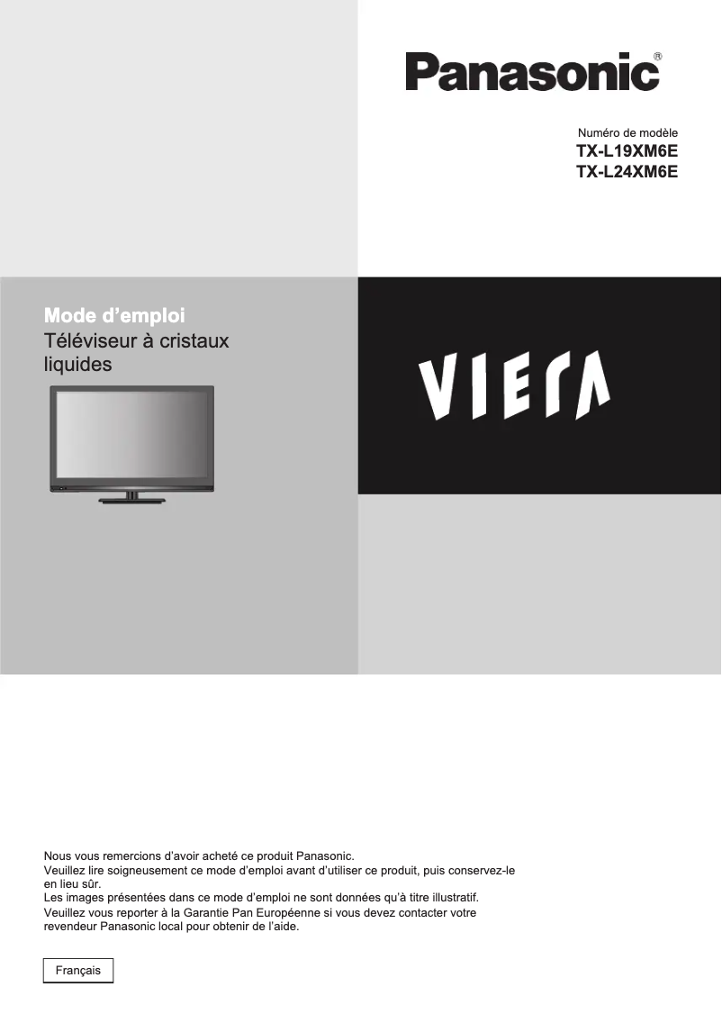 Page 1 de la notice Manuel utilisateur Panasonic TX-L19XM6