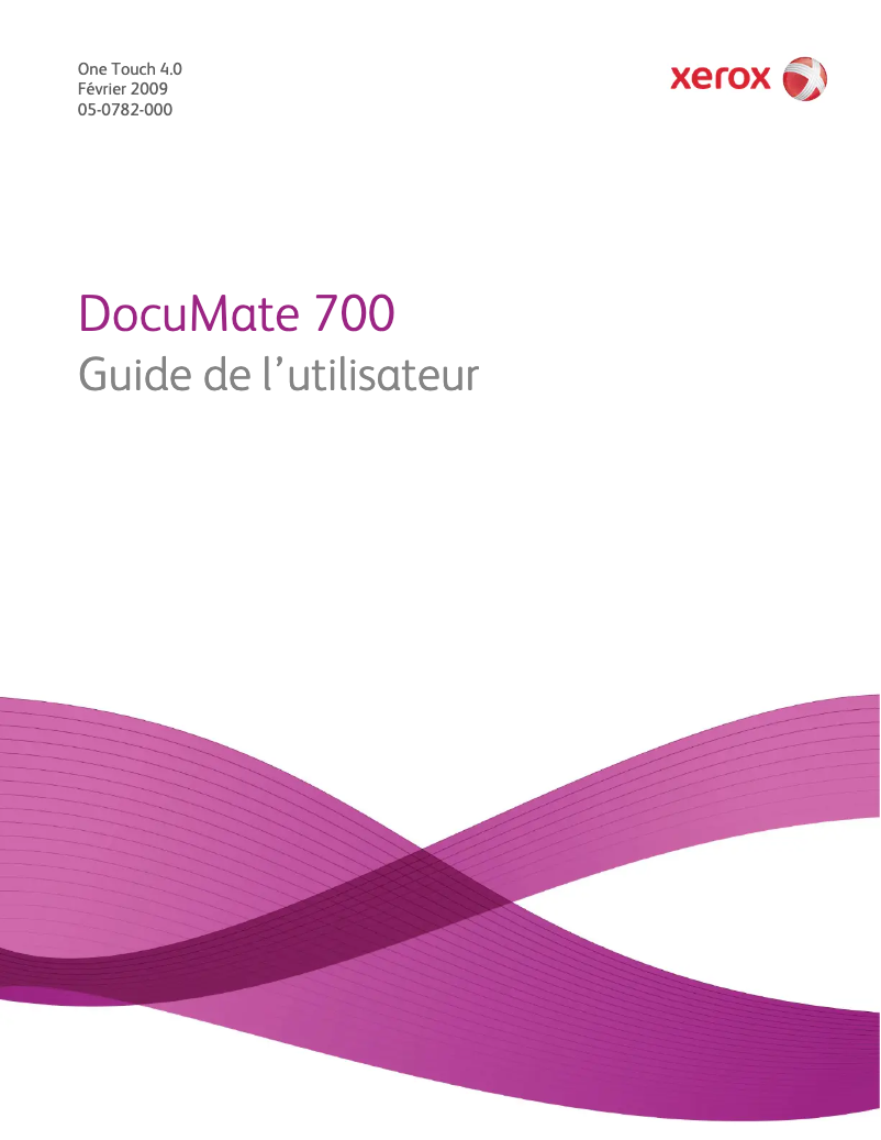 Page n°1 - Manuel utilisateur Xerox DocuMate 700