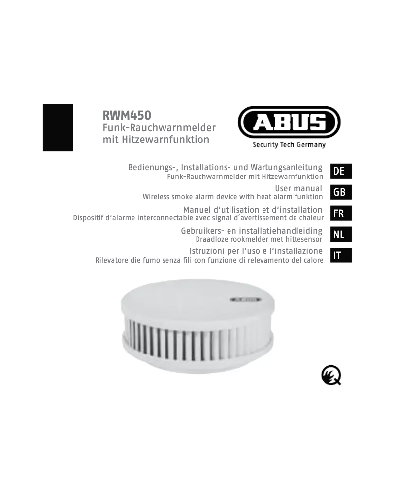 Page n°1 - Manuel utilisateur Abus RWM450