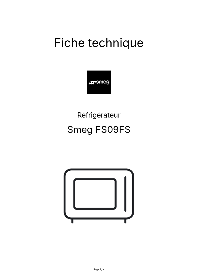 Image de la première page du manuel de l'appareil FS09FS