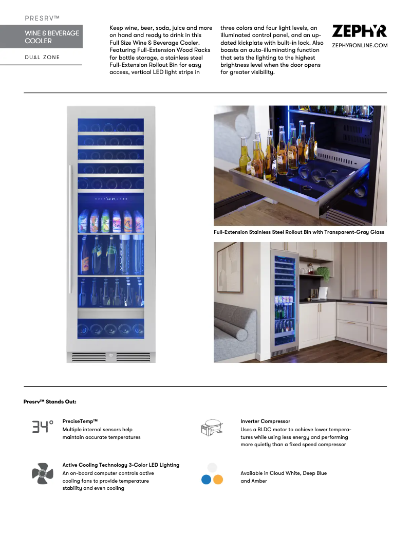 Image de la première page du manuel de l'appareil Presrv PRWB24F02BG