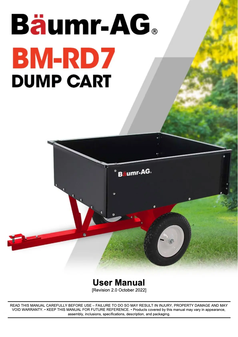 Page 1 de la notice Manuel utilisateur Baumr-AG BM-RD7