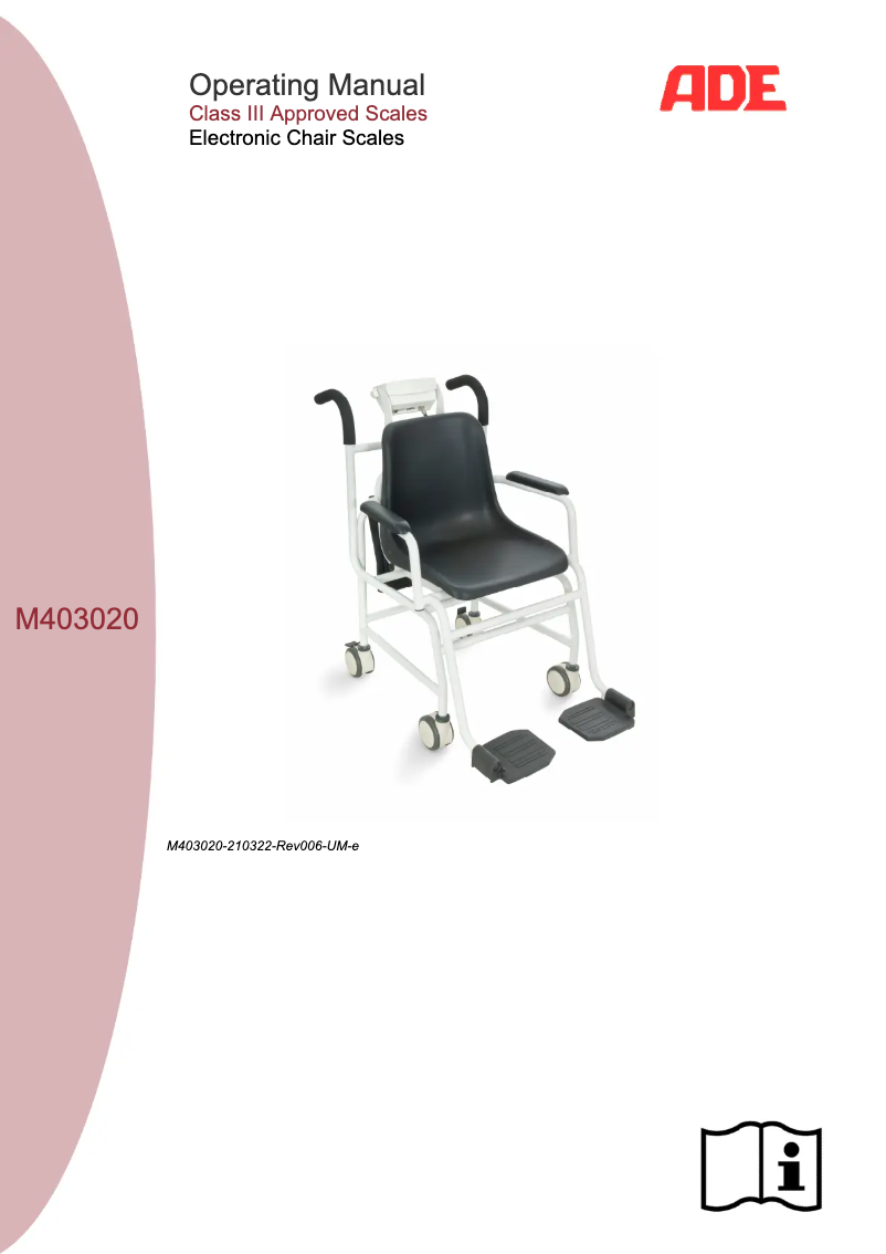 Page 1 de la notice Manuel utilisateur ADE M403020