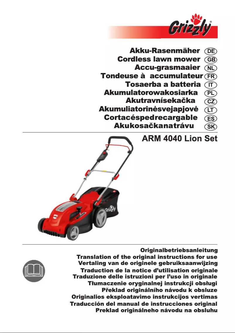 Page 1 de la notice Manuel utilisateur Grizzly ARM 4040-37