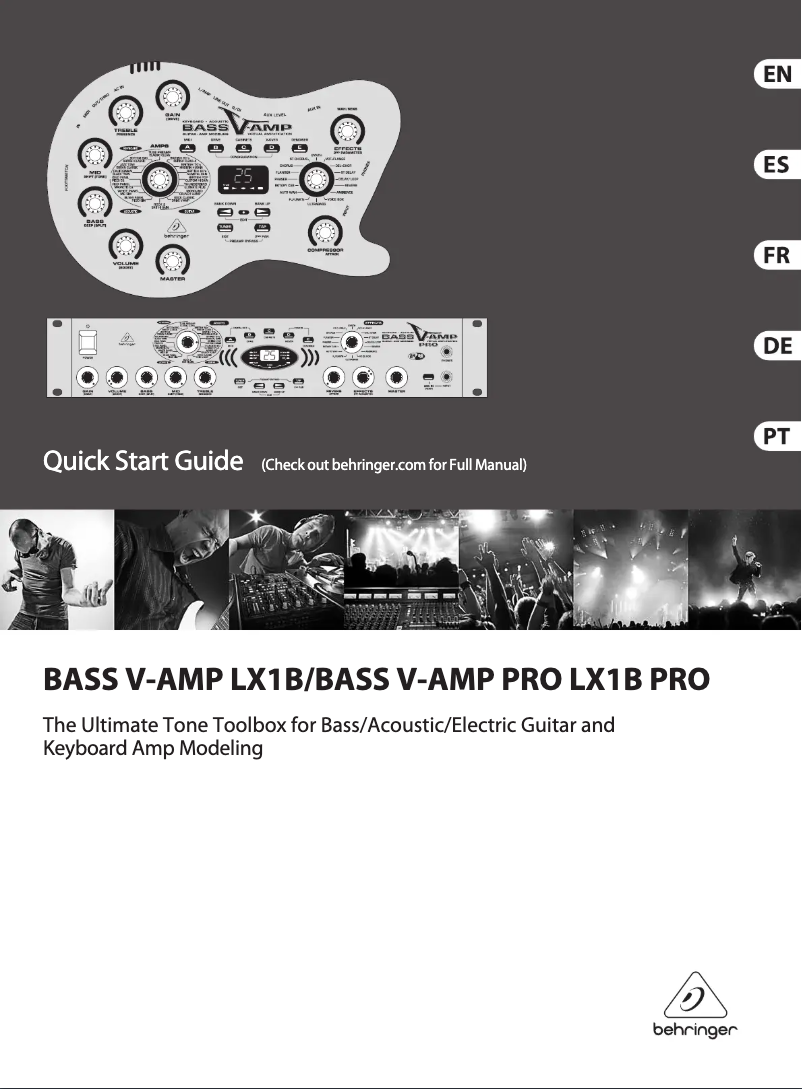 Page n°1 - Guide de démarrage rapide Behringer Bass V-AMP