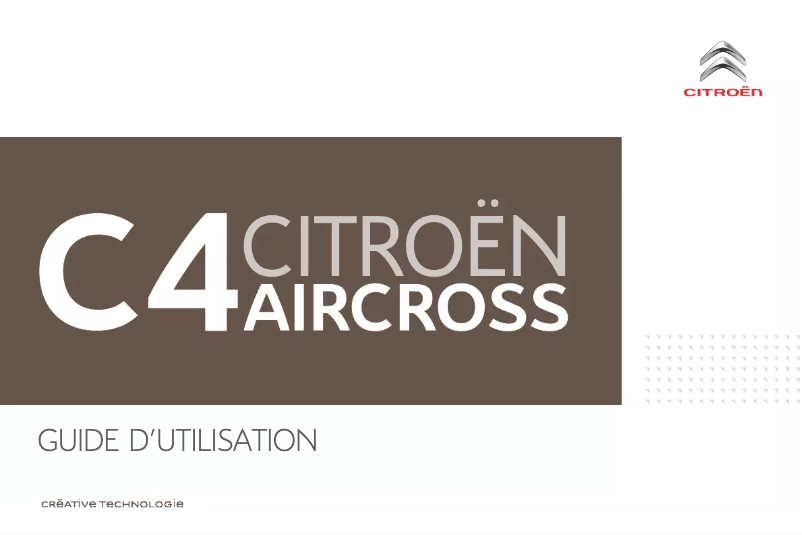 Página 1 del manual Manual de usuario Citroën C4 Aircross (2017)
