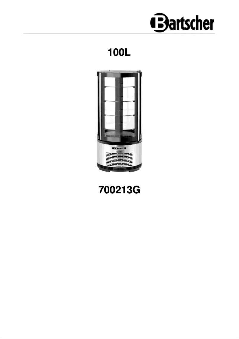 Page n°1 - Manuel utilisateur Bartscher 296910