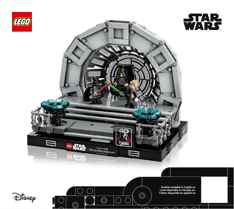 Page 1 de la notice Consignes visuelles Lego Star Wars 75352