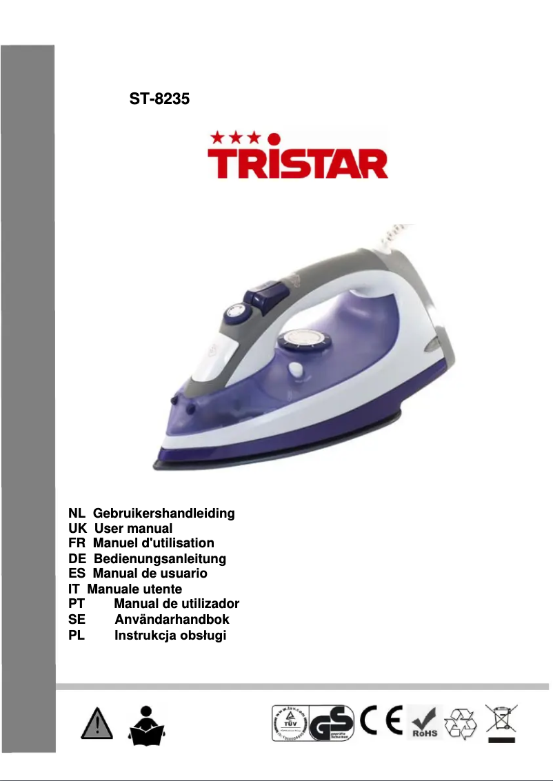Page n°1 - Manuel utilisateur TriStar ST-8235