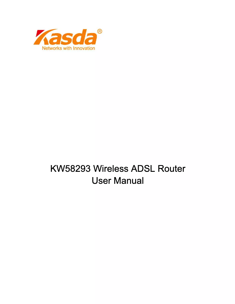 Page 1 de la notice Manuel utilisateur Kasda KW58293