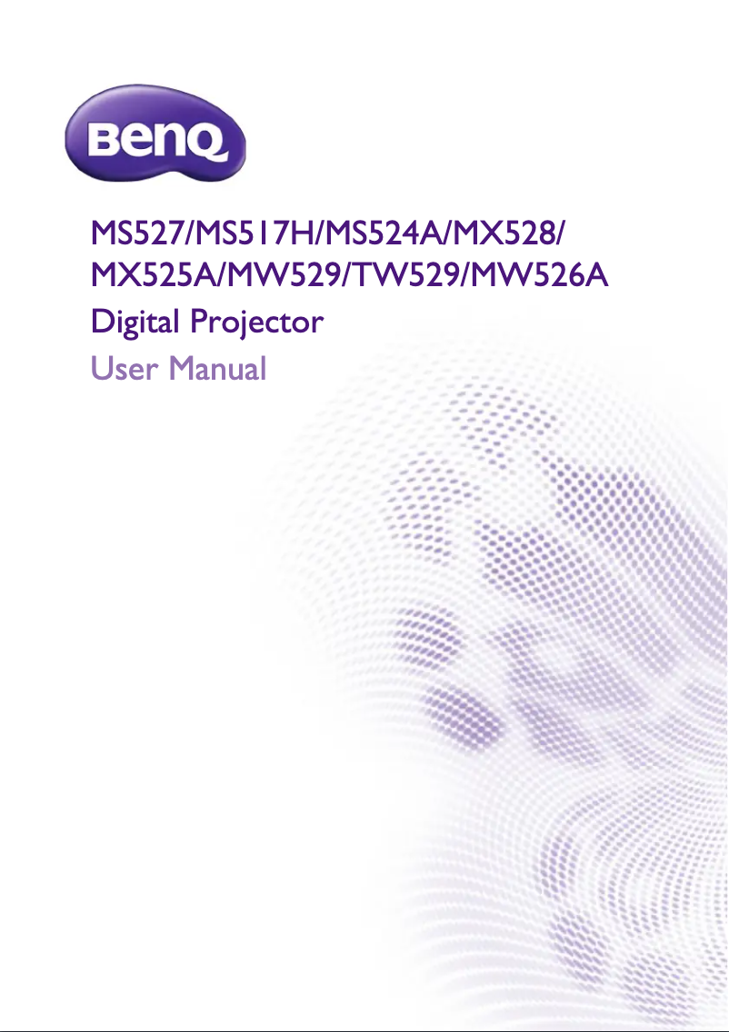 Page n°1 - Manuel utilisateur BenQ MS517H