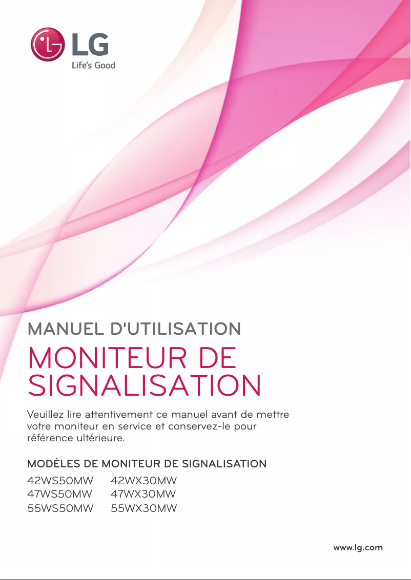 Page 1 of the manual User Manual LG 42WX30MW