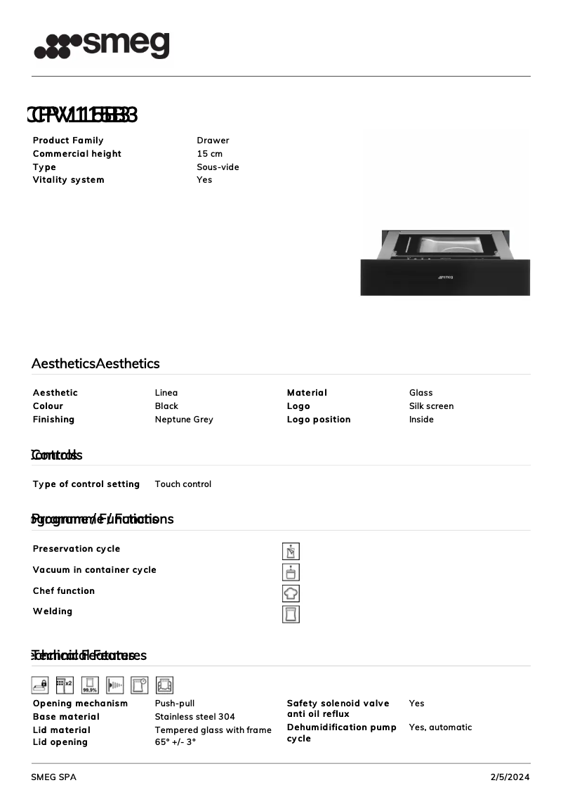 Image de la première page du manuel de l'appareil CPV115B3