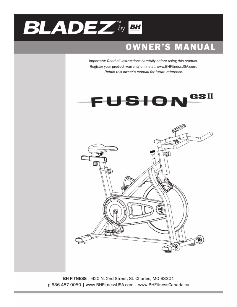 Página 1 del manual Manual de usuario Bladez Fusion GSII