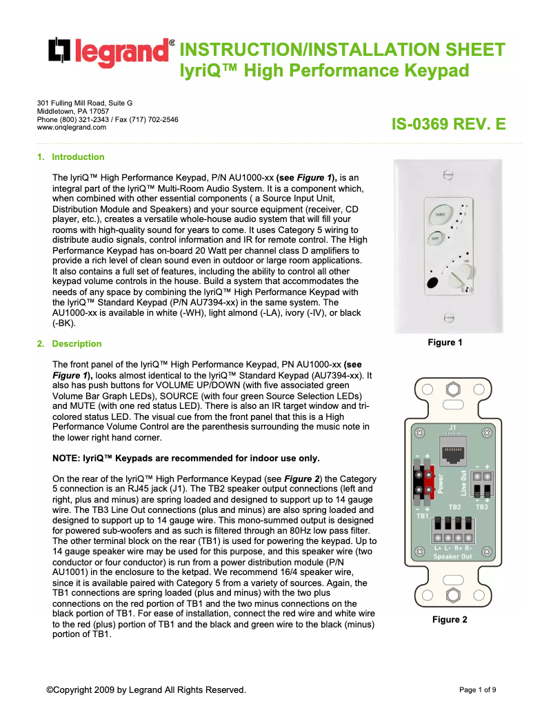 Página 1 del manual Manual de usuario On-Q lyriQ