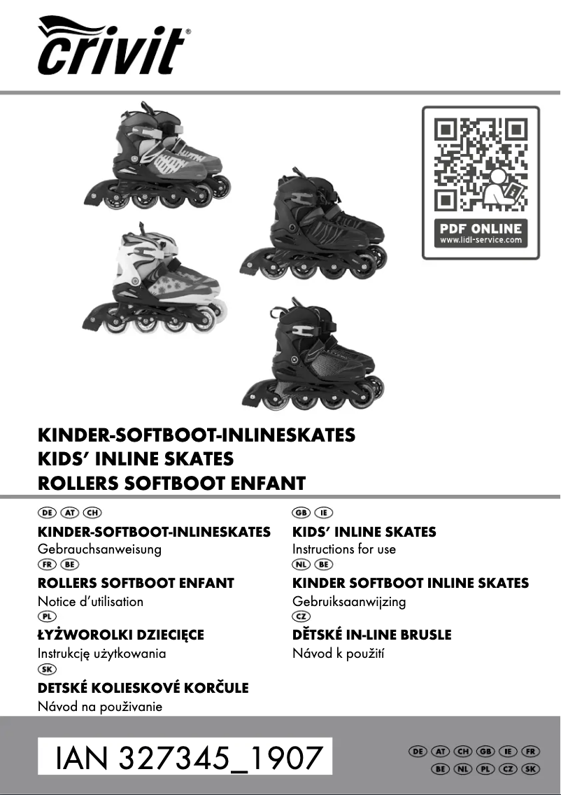 Page n°1 - Manuel utilisateur Crivit IAN 327345