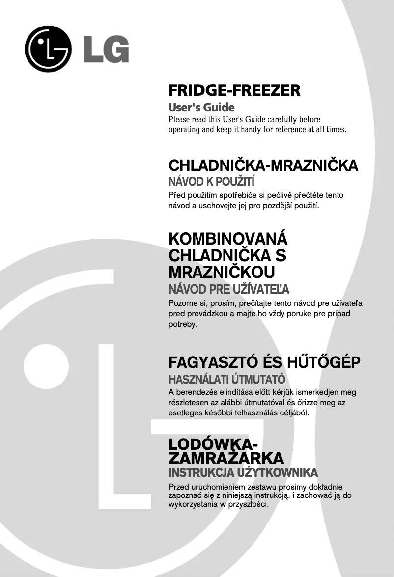 Page 1 de la notice Manuel utilisateur LG GR-409GLPA