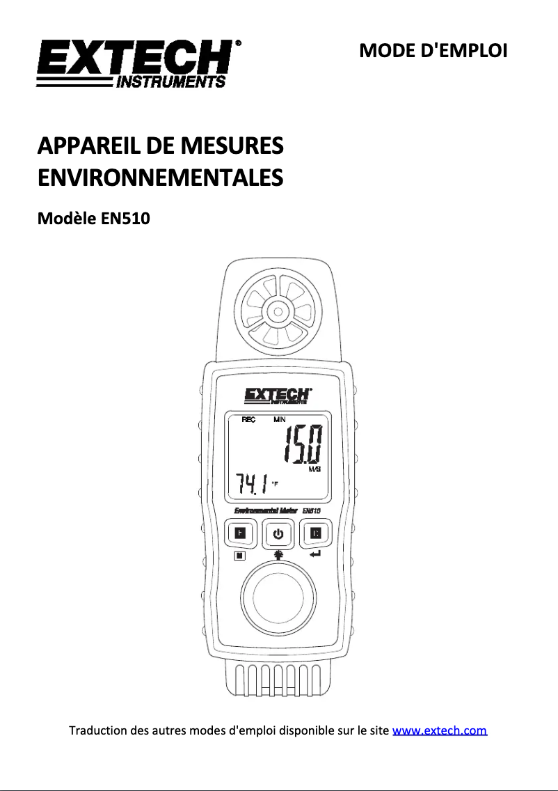 Imagen de la primera página del manual del dispositivo EN510