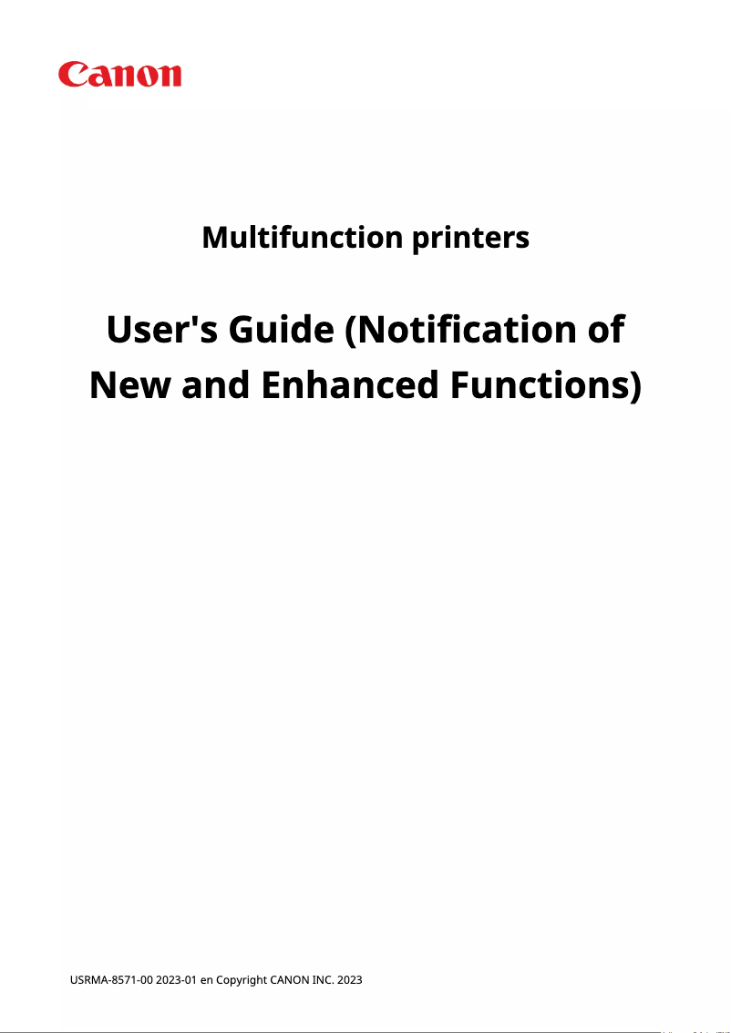 Page 1 de la notice Manuel utilisateur Canon imageRUNNER C1533iF