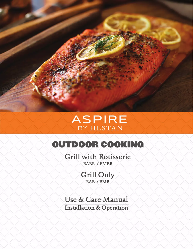 Page 1 de la notice Manuel utilisateur Hestan Aspire EMBR36-NG-BU