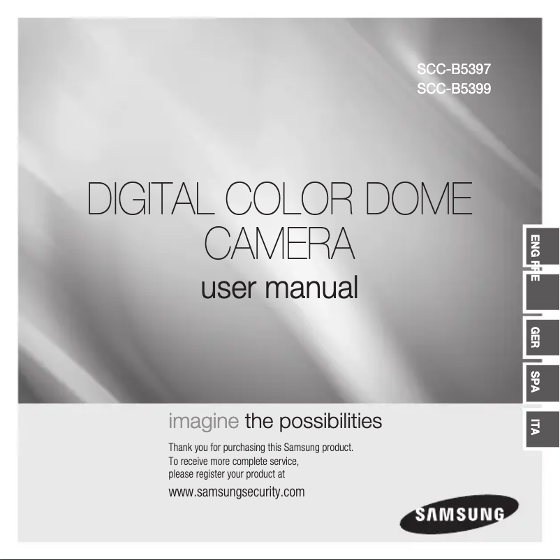 Page 1 de la notice Manuel utilisateur Samsung SCC-B5399P